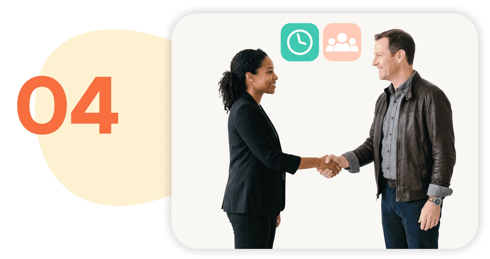 Recruiter and qualified candidate meeting after an automated handoff